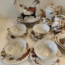 Rare Antique Japanese Eggshell Tea / Coffee Set 44 Pieces Sets Vintage	
	 <br/>  
 <br/>
 En français: Rare ensemble de thé / café en coquille d'oeuf japonais antique, 44 pièces, vintage