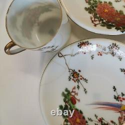 Rare Antique Japanese Eggshell Tea / Coffee Set 44 Pieces Sets Vintage 	
<br/>
<br/>En français: Rare ensemble de thé / café en coquille d'oeuf japonais antique, 44 pièces, vintage