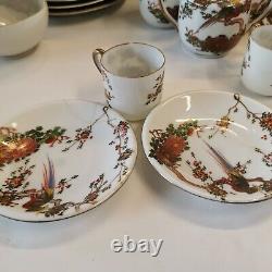 Rare Antique Japanese Eggshell Tea / Coffee Set 44 Pieces Sets Vintage<br/> 	 <br/>	
En français: Rare ensemble de thé / café en coquille d'oeuf japonais antique, 44 pièces, vintage