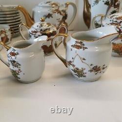 Rare Antique Japanese Eggshell Tea / Coffee Set 44 Pieces Sets Vintage<br/>	  
 <br/>
En français: Rare ensemble de thé / café en coquille d'oeuf japonais antique, 44 pièces, vintage