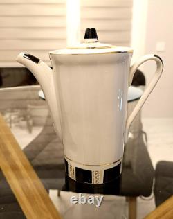 Rare Ensemble de Café en Porcelaine Vintage Tallinn URSS Années 1970 Gorodnitsky Porcelaine