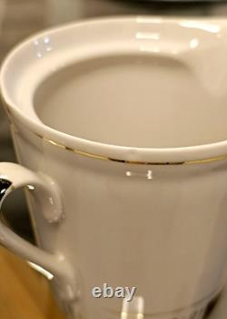 Rare Ensemble de Café en Porcelaine Vintage Tallinn URSS Années 1970 Gorodnitsky Porcelaine