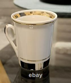 Rare Ensemble de Café en Porcelaine Vintage Tallinn URSS Années 1970 Gorodnitsky Porcelaine
