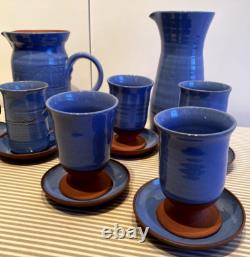 Rare Pottery Écossaise par Brian Collingwood Ensemble de Café Vintage & Ensemble de Vin