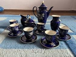 Rare Service à Thé et Café en Porcelaine Korosten URSS Soviétique Vintage Collectible