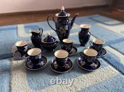 Rare Service à Thé et Café en Porcelaine Korosten URSS Soviétique Vintage Collectible