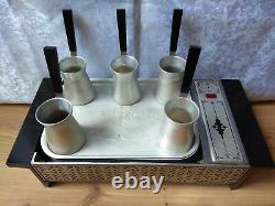 Rare Set Vintage Soviet Coffee Machine Sur Le Sable Espresso Maker Ussr Turka