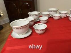 Rare Set de 24 Pièces de Thé, Café, Expresso Zsolnay Hongrie Vintage Célèbre