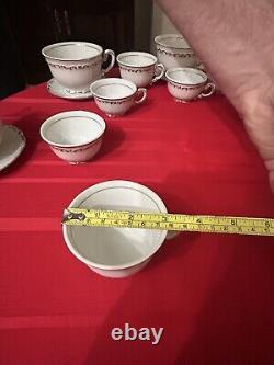 Rare Set de 24 Pièces de Thé, Café, Expresso Zsolnay Hongrie Vintage Célèbre