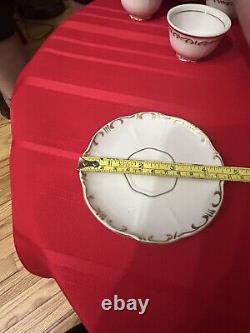 Rare Set de 24 Pièces de Thé, Café, Expresso Zsolnay Hongrie Vintage Célèbre