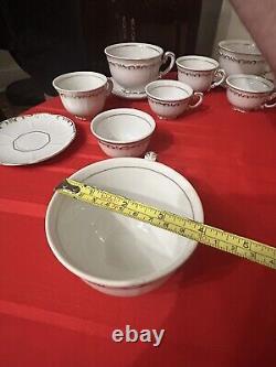 Rare Set de 24 Pièces de Thé, Café, Expresso Zsolnay Hongrie Vintage Célèbre