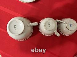 Rare Set de 24 Pièces de Thé, Café, Expresso Zsolnay Hongrie Vintage Célèbre