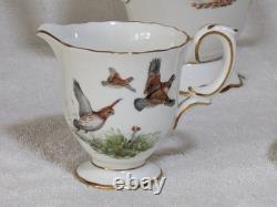 Rare Vintage 16 pièces Service à café de la série Game en porcelaine Crown Staffordshire Patt No A16411