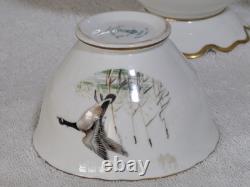 Rare Vintage 16 pièces Service à café de la série Game en porcelaine Crown Staffordshire Patt No A16411