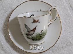 Rare Vintage 16 pièces Service à café de la série Game en porcelaine Crown Staffordshire Patt No A16411