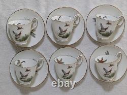 Rare Vintage 16 pièces Service à café de la série Game en porcelaine Crown Staffordshire Patt No A16411