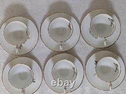 Rare Vintage 16 pièces Service à café de la série Game en porcelaine Crown Staffordshire Patt No A16411