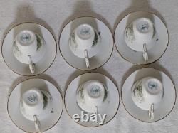 Rare Vintage 16 pièces Service à café de la série Game en porcelaine Crown Staffordshire Patt No A16411