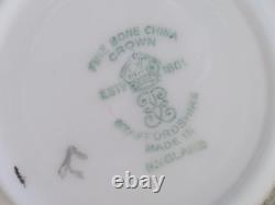 Rare Vintage 16 pièces Service à café de la série Game en porcelaine Crown Staffordshire Patt No A16411