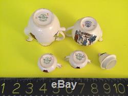 Rare Vintage / Antique Royal Worcester Early Re. Chinois Miniature Tea / Café