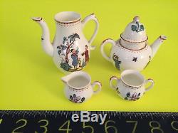 Rare Vintage / Antique Royal Worcester Early Re. Chinois Miniature Tea / Café