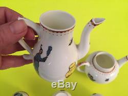 Rare Vintage / Antique Royal Worcester Early Re. Chinois Miniature Tea / Café