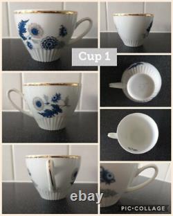 Rare Vintage EPIAG DF Tchécoslovaquie Bohême Service à Thé Café Floral pour 4