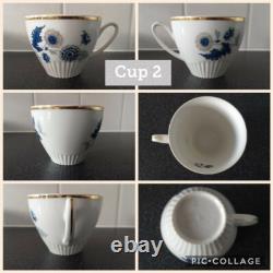 Rare Vintage EPIAG DF Tchécoslovaquie Bohême Service à Thé Café Floral pour 4