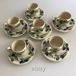 Rare Vintage Emma Bridgewater Set De Café À L'éponge