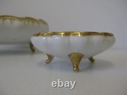 Rare Vintage Noritake Rc Nippon Or Bijoux Et Roses Ensemble De Plat Pieds