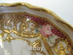 Rare Vintage Noritake Rc Nippon Or Bijoux Et Roses Ensemble De Plat Pieds
