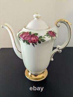 Rare Vintage Paragon 'Six World Roses' Harry Wheatcroft Ensemble de Café Complet