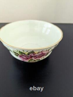 Rare Vintage Paragon 'Six World Roses' Harry Wheatcroft Ensemble de Café Complet