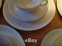 Rare Vintage Porsgrund Spire Motif Blanc (26 Pièces Thé / Café Set) Rare