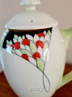 Rare Vintage Royal Doulton Art Déco Cafetière Demitasse Wanda V2046