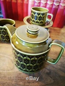 Rare Vintage Vintage Hornsea Heirloom Green Tea And Coffee Set Des Années 1970