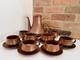 Rare Ensemble &agrave; Caf&eacute; Vintage Rare Et Embl&eacute;matique Des Ann&eacute;es 1960-70, &eacute;l&eacute;gant Carlton Ware R&eacute;tro