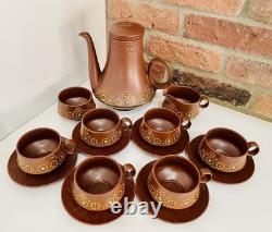 Rare ensemble à café vintage rare et emblématique des années 1960-70, élégant CARLTON WARE rétro
