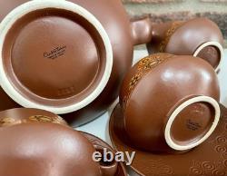 Rare ensemble à café vintage rare et emblématique des années 1960-70, élégant CARLTON WARE rétro