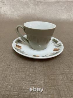 Rare ensemble de café Johnson Brothers 15 pièces Angleterre Couronne Taupe/champignon