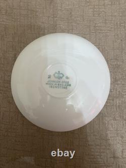 Rare ensemble de café Johnson Brothers 15 pièces Angleterre Couronne Taupe/champignon