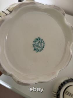 Rare ensemble de café en porcelaine Seltmann Weiden Bavaria vintage large. Noir et blanc.