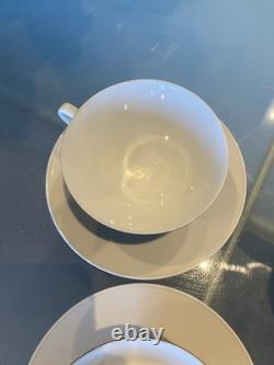 Rare ensemble de café en porcelaine fine Rosenthal Ebony Black vintage de Raymond Lowey pour 6 personnes