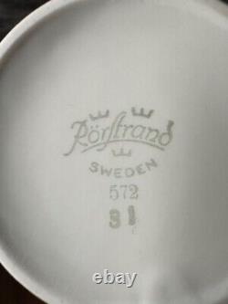 Rare ensemble de café en poterie Rorstrand Suède des années 1950 motif tweed pour 6 personnes