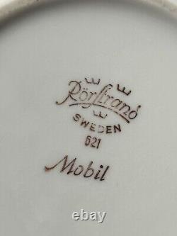 Rare ensemble de café en poterie Rorstrand Suède vintage, motif inconnu