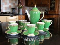 Rare service à café Copeland Spode Ryde Green vintage