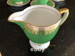 Rare service à café Copeland Spode Ryde Green vintage