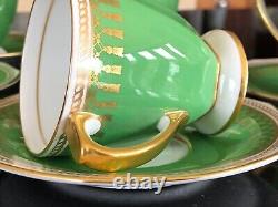 Rare service à café Copeland Spode Ryde Green vintage