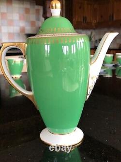 Rare service à café Copeland Spode Ryde Green vintage
