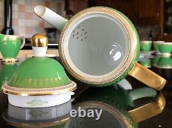 Rare service à café Copeland Spode Ryde Green vintage